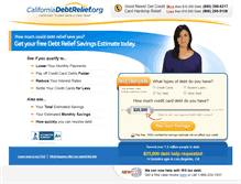 Tablet Screenshot of californiadebtrelief.org